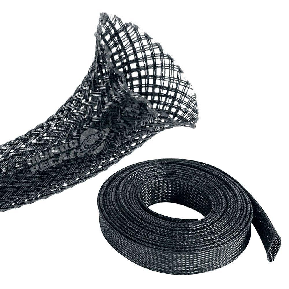 Malha Náutica Expansiva Preta 16mm 5 Metros Fueltech Injepro Encapa Fio