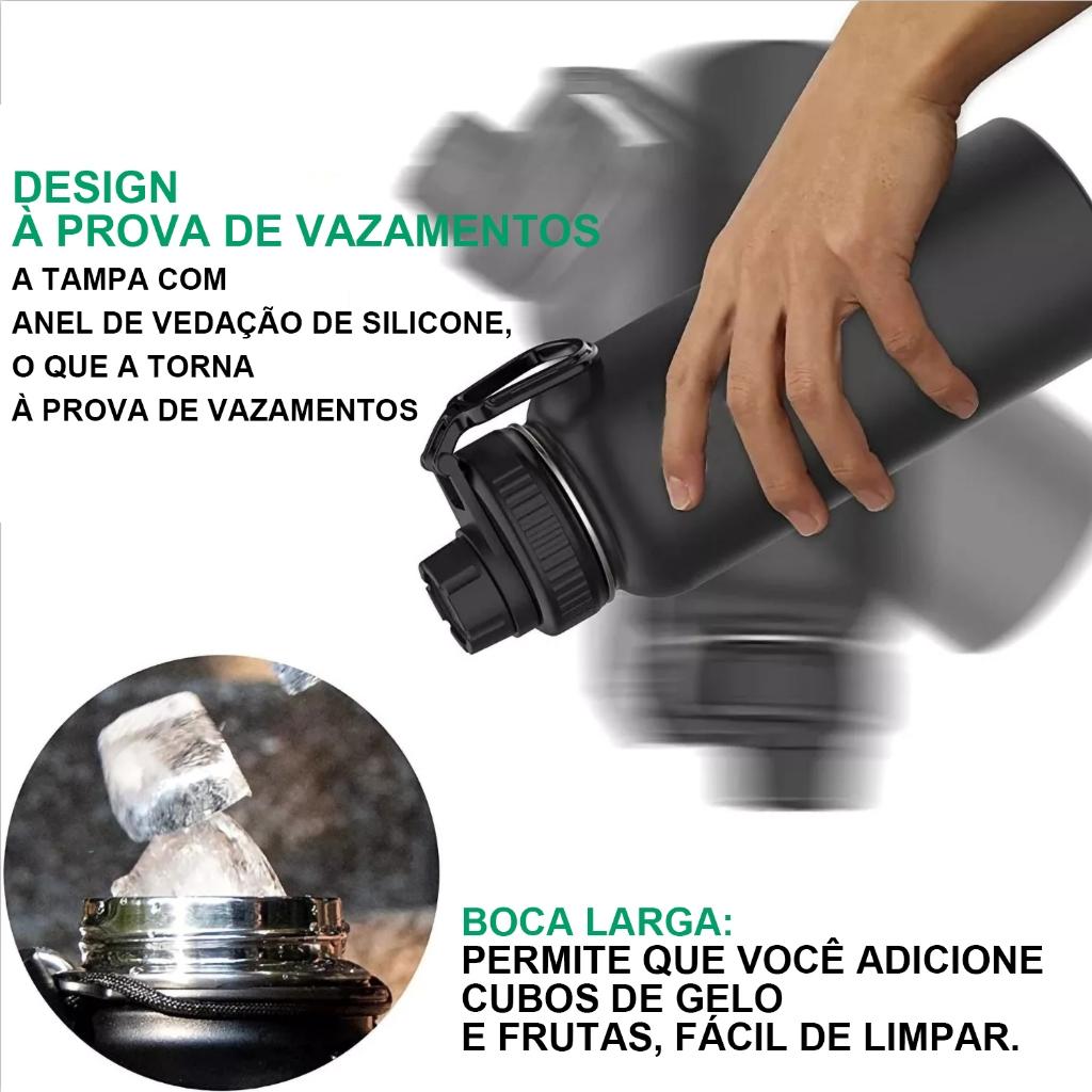 Modus Garrafa Sport Térmica 1l//com Alça Paracord//parede Dupla//Bota De Silicone Protetora//aço Inoxidável