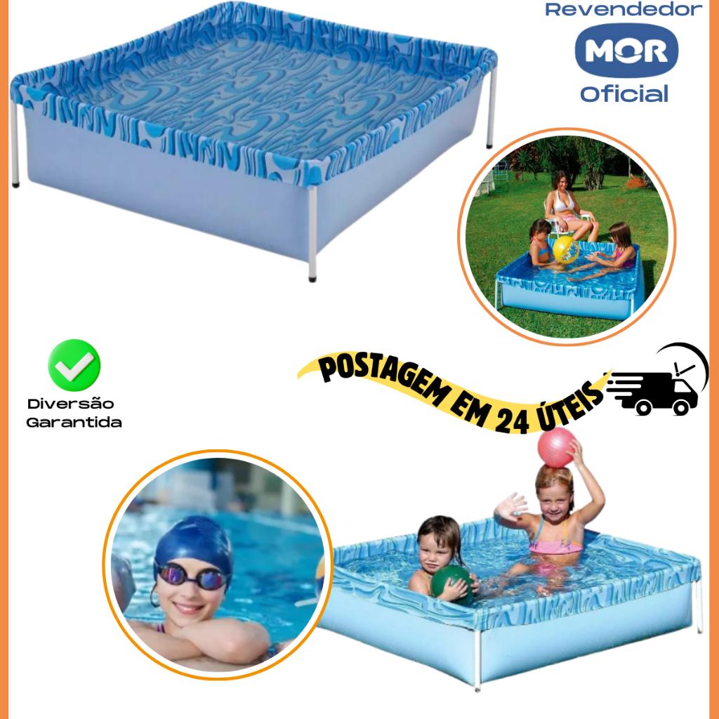 Kit Piscina De 400 Litros Mor + Oculos Fashion Infantil Natação Verão Calor Criança Agua