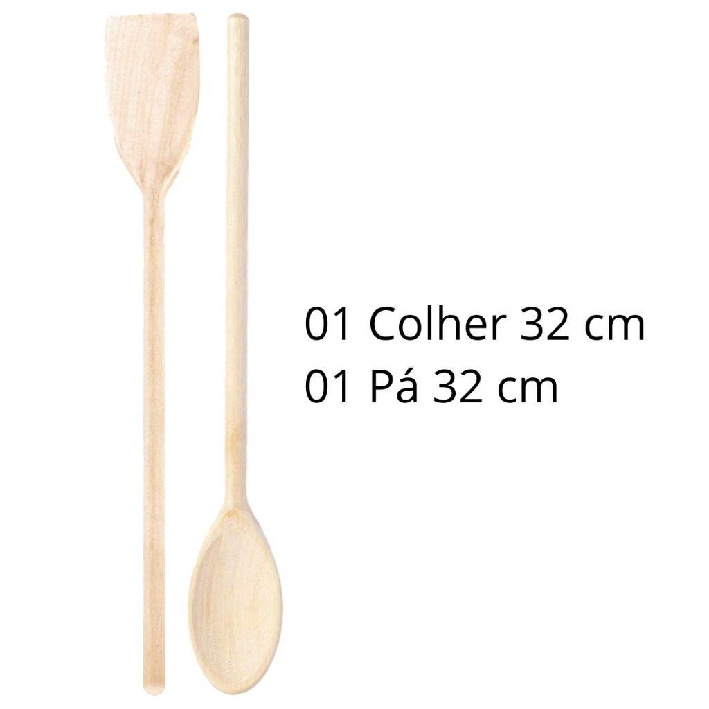 Conjunto Colher/Pá Lisa 32 Cm Stolf