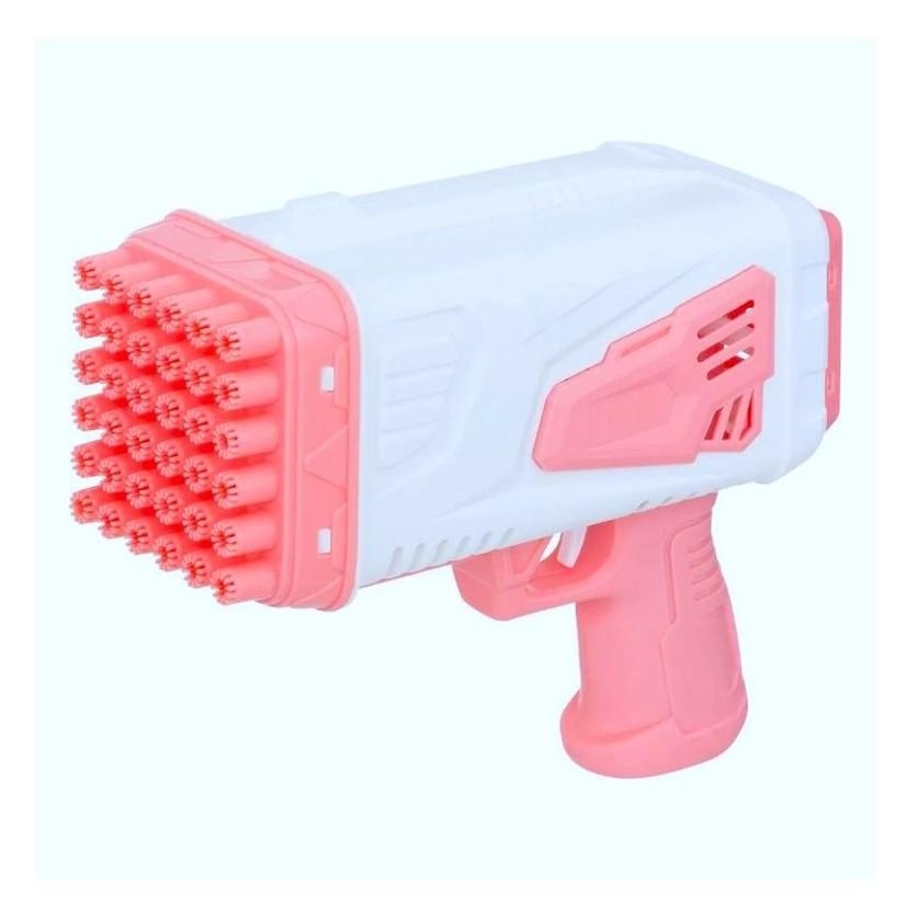 Lançador De Bolhas Com Luz Bubble Gun Rosa