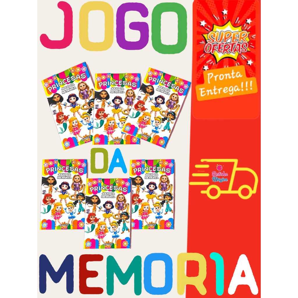 Kit 30 Jogo Da Memoria Princesas Infantil P/Kit Festa Lembrancinha Aniversario Prenda Quermesse