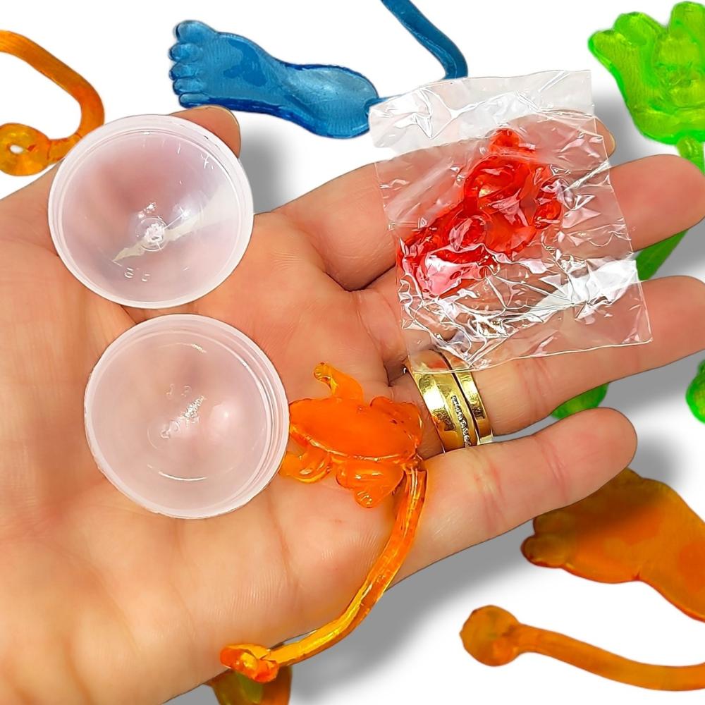 25 Geleca Gruda Pega Tazo Estica Puxa Para Kit Festa Brinquedo Infantil Prenda Lembrancinha