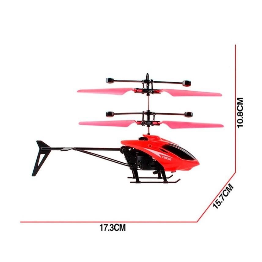 Helicóptero De Brinquedo Com Sensor Recarregável Vermelho