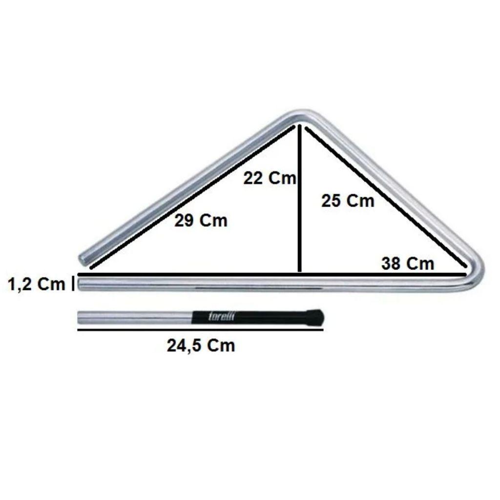 Triangulo De Alumínio Grande Torelli Tl608