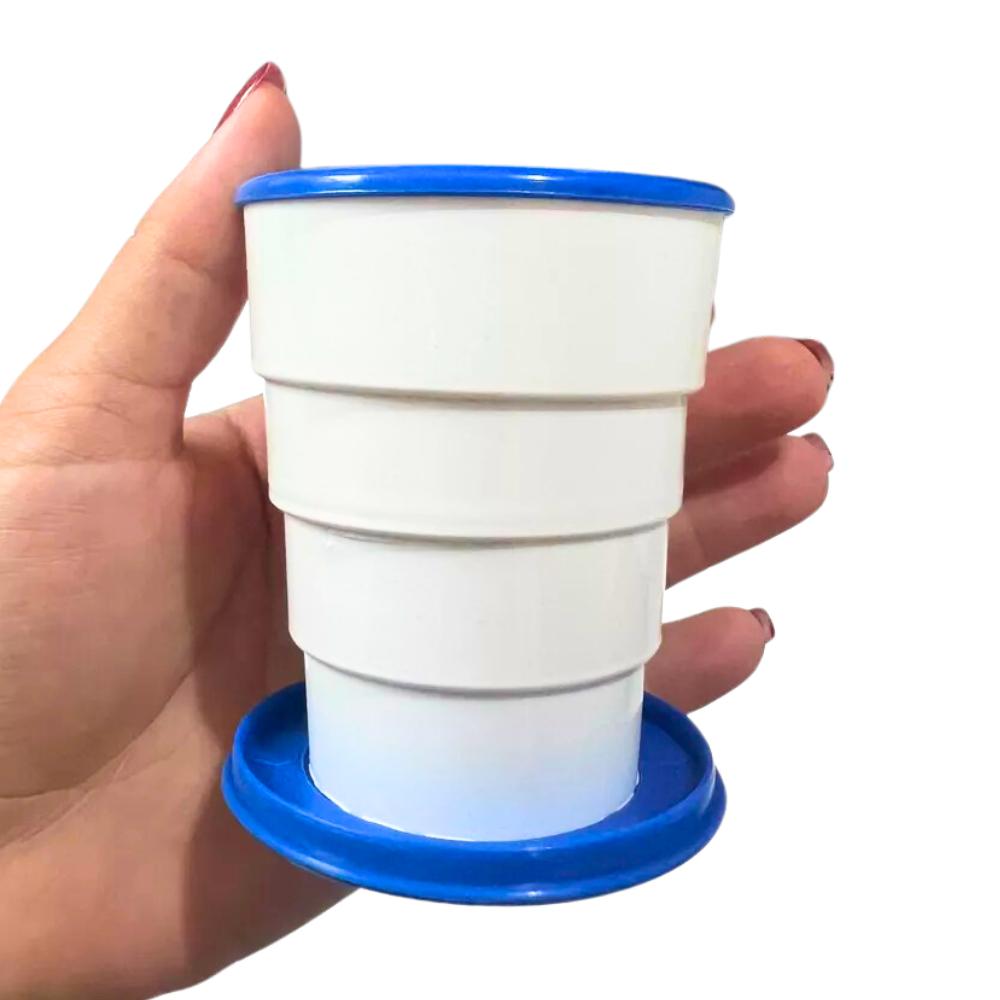 Kit 6 Unid Copo Sanfonado Retratil Com Tampa P/Viagem Passeio Lembrancinha Infantil Prenda Crianças