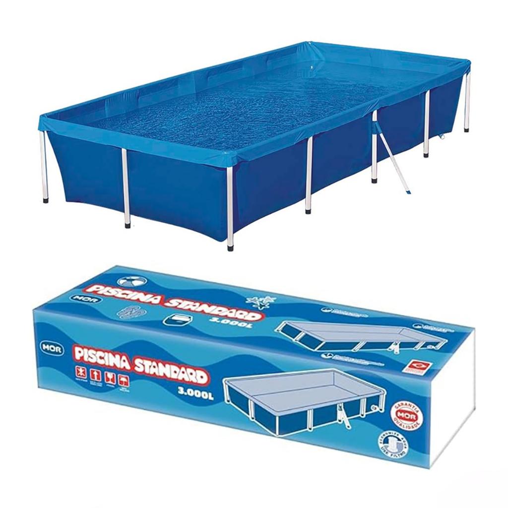 Piscina Estrutural Armação Retangular Standart 3000l Pvc Mor