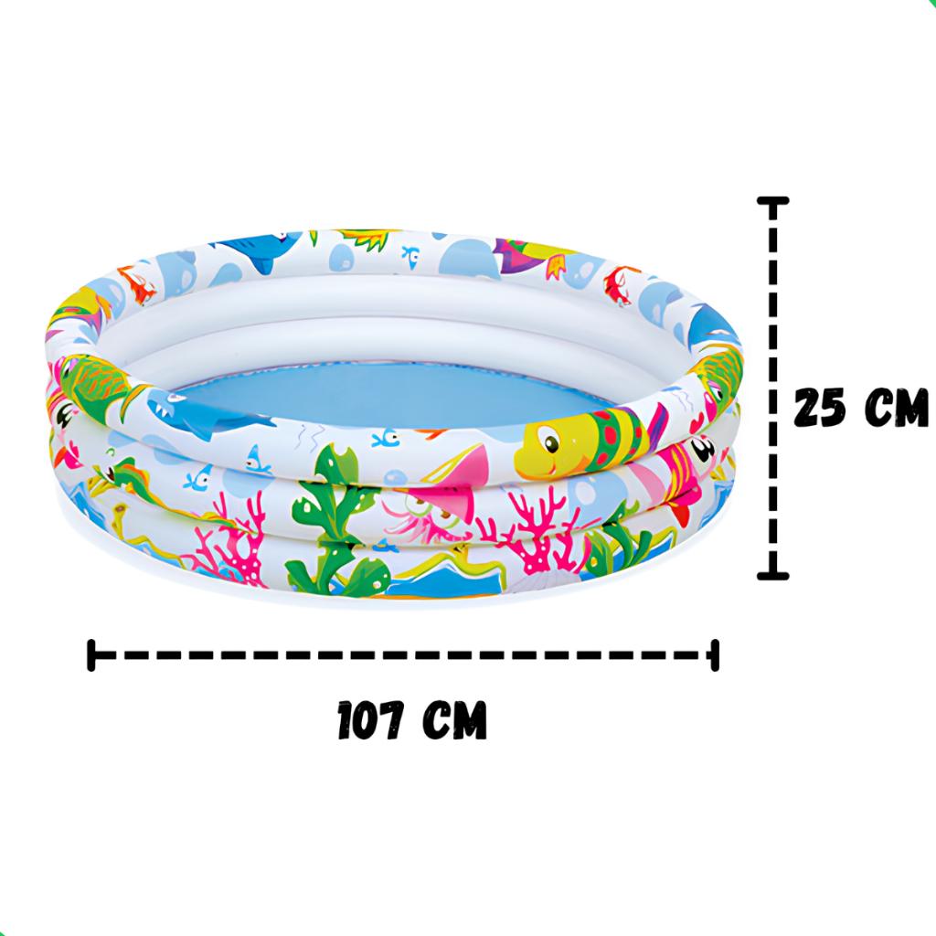 Piscina Infantil Inflável Redonda Criança 180 Litros Verão