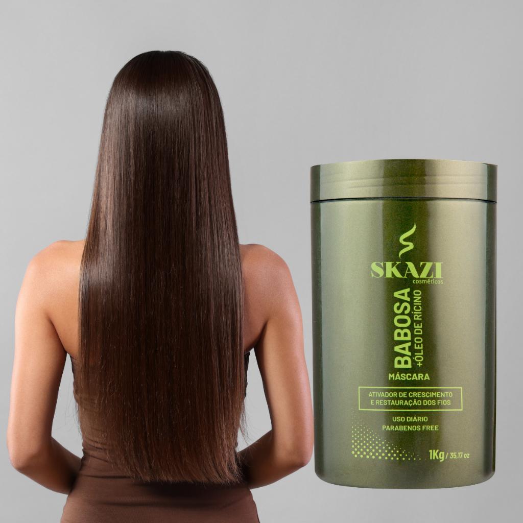 Mascara Capilar De Tratamento Skazi Vegana Babosa + Óleo De Ricino 1kg