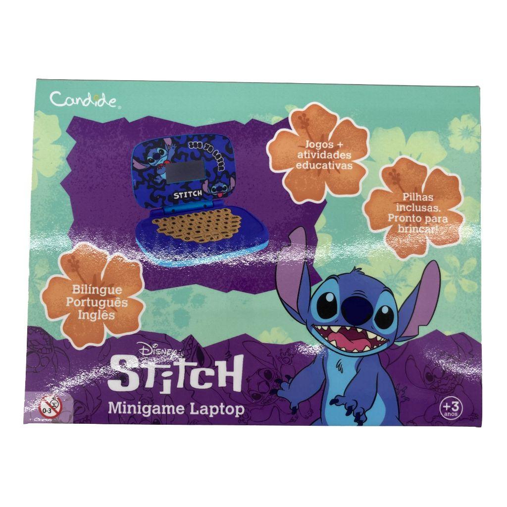 Laptop Infantil Educativo Stitch Bilíngue 6 Atividades Candide