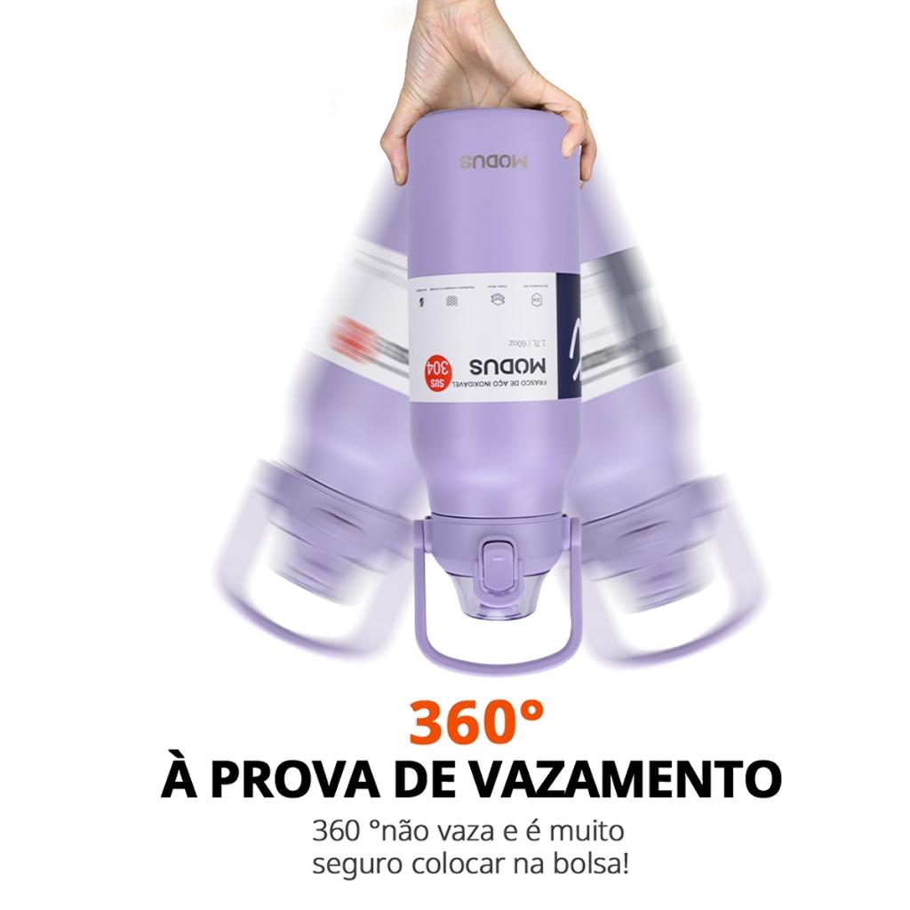 Modus Garrafa Térmica De Água 1700ml Grande Capacidade Aço Inox Isolado Cup De Academia