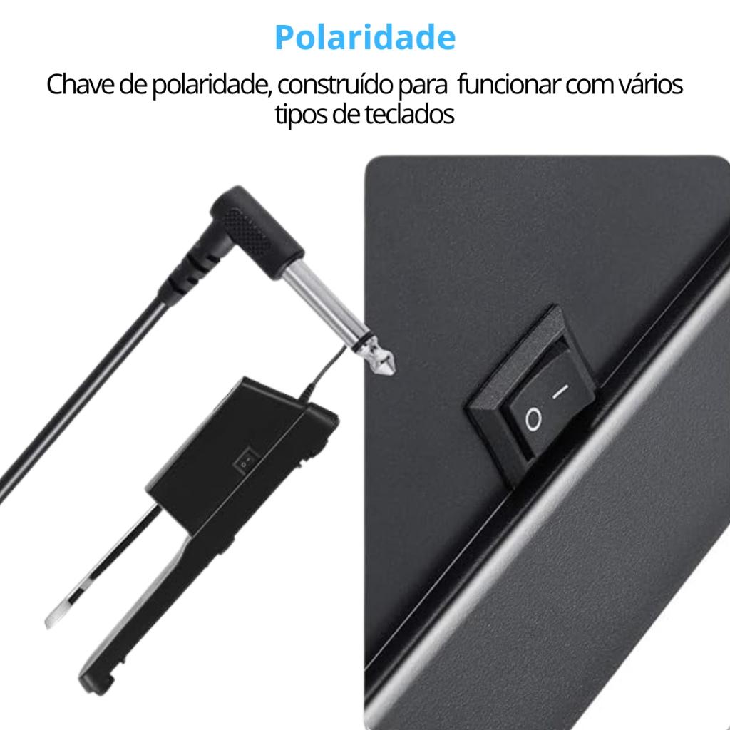Pedal Sustain Para Teclado Piano Bravo Music Bps30 Universal Entrada P10