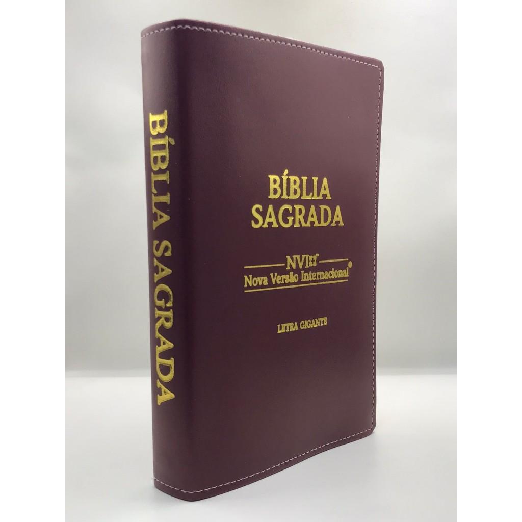 Bíblia Sagrada Nvi Tamanho Grande Capa Flexível Vinho