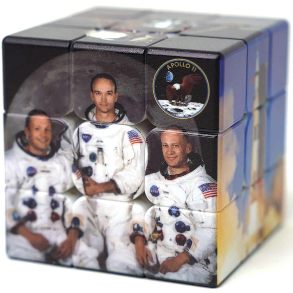Cubo Mágico 3x3 Personalizado Vinci Cube Chegada À Lua Manual Do Mundo
