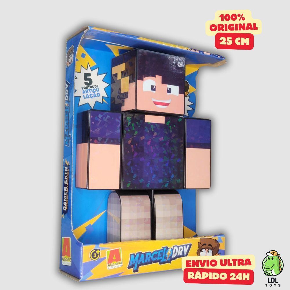 Kit 2 Bonecos Marcelo Drv + Duda Berud Gamer Articulado Youtuber 25cm Algazarra