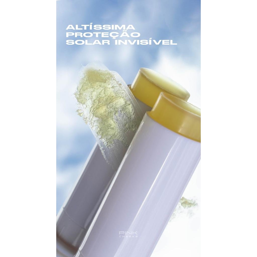 Filtro Solar Protetor Solar Transparente Em Bastão Pink Cheeks