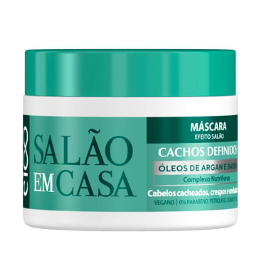 Eico Salão Em Casa Cachos Definidos Shampoo Condicionador 450ml + Máscara Cacheado Crespos Ondulados