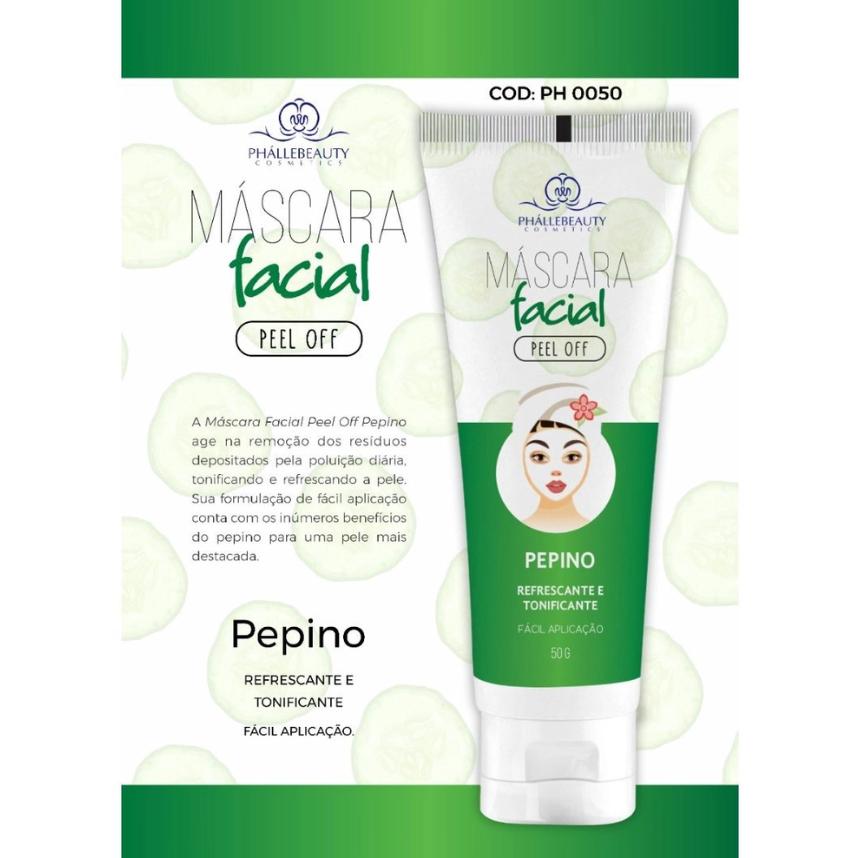Máscara Facial Peel Off Pepino Bisnaga Phállebeauty Ph050