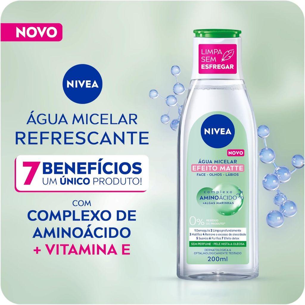 Água Micelar Controle De Brilho Efeito Matte Nivea 200ml