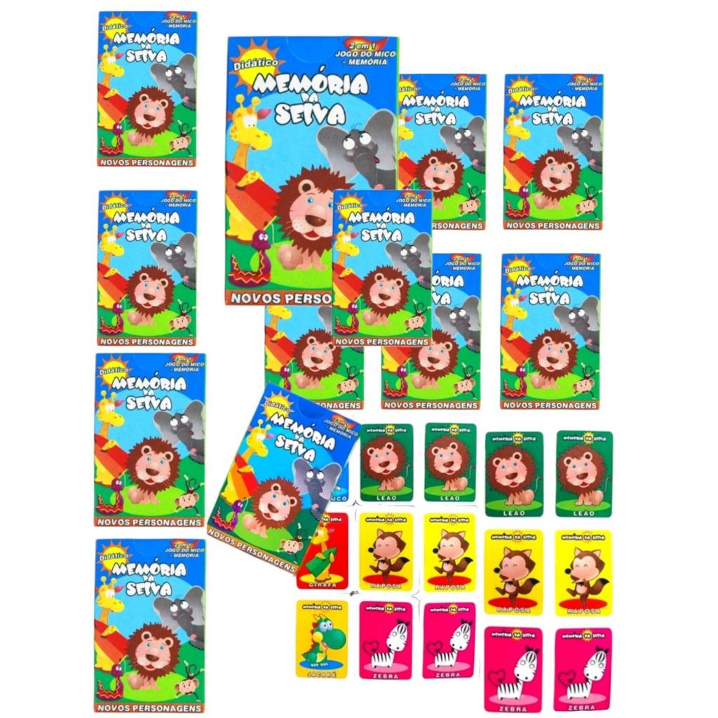 Kit 15 Caixa De Jogo Memoria De Selva Lembracinha Safari Infantil Jogo Infantil Festa Prenda Criança