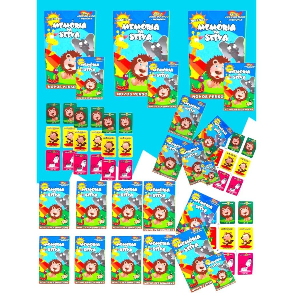 Kit 30 Caixa De Jogo Memoria De Selva Lembracinha Safari Infantil Jogo Infantil Festa Prenda Criança
