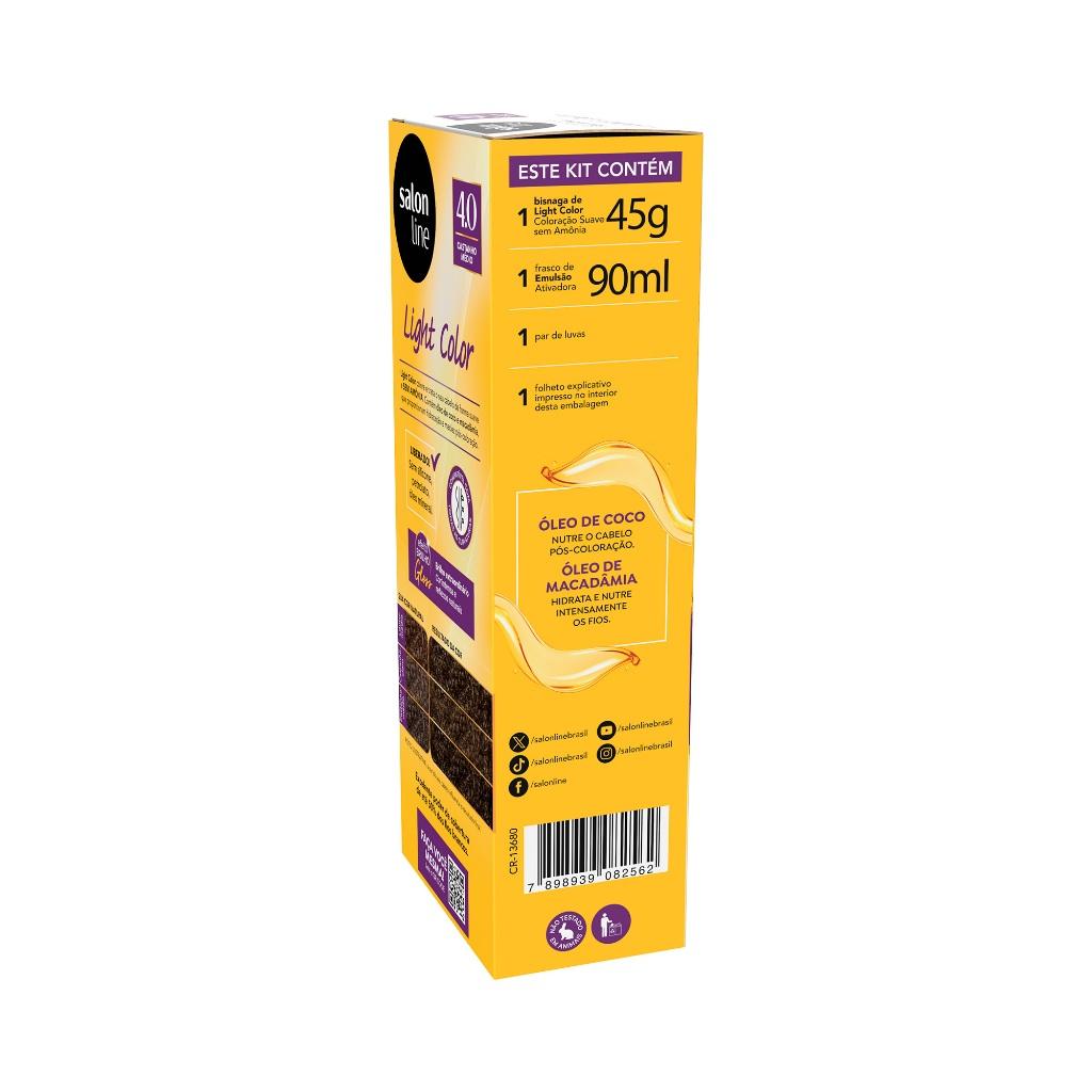 Coloração Suave Light Color 4.0 Castanho Médio Salon Line