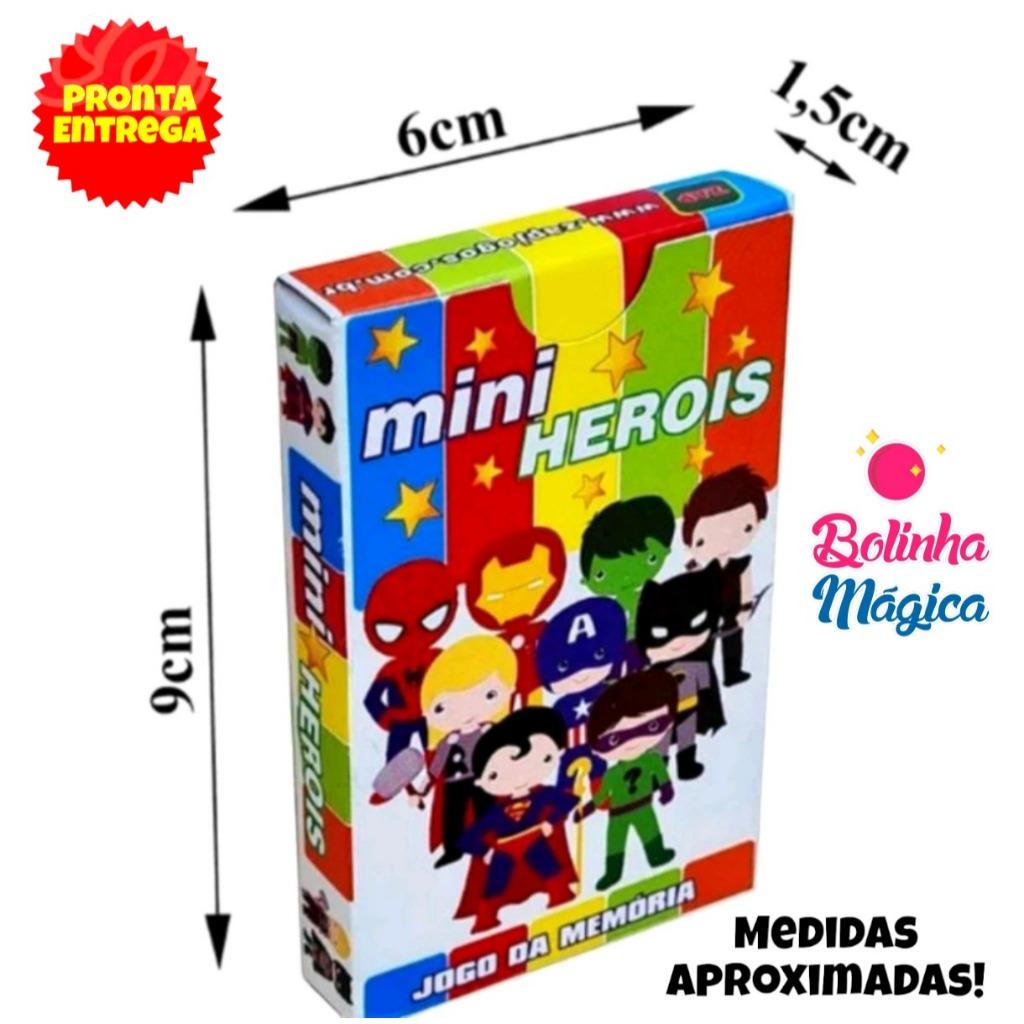 Kit 20 Jogo Da Memoria Mini Herois Infantil P/Kit Festa Aniversario Lembrancinha Quermesse Novo