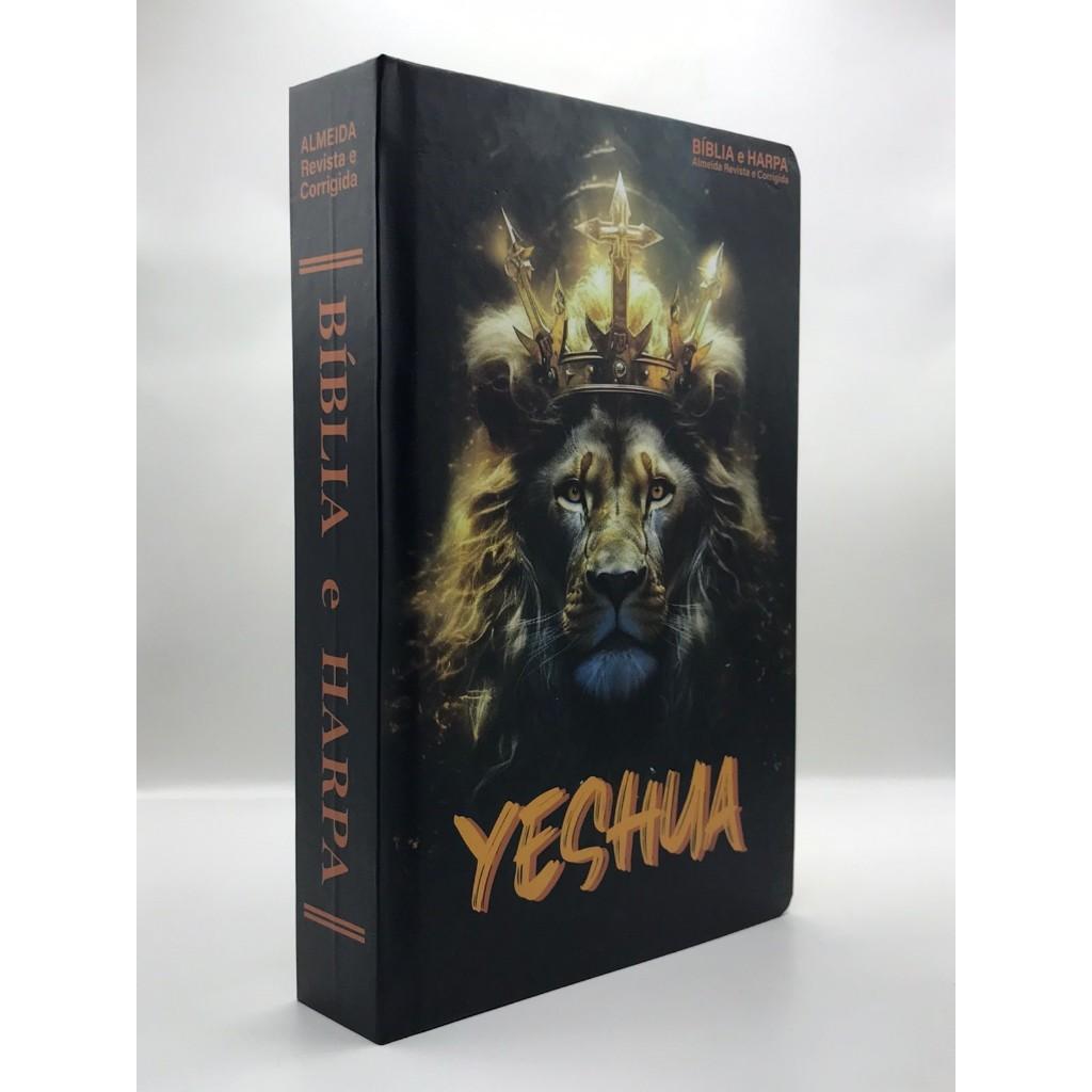 Bíblia Sagrada Tamanho Grande Capa Dura Com Harpa Palavras De Jesus Em Vermelho Yeshua Rei