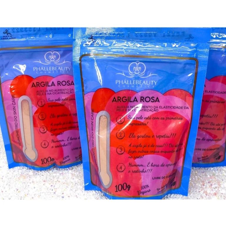 Argila Rosa Em Pó 100g Phallebeuaty