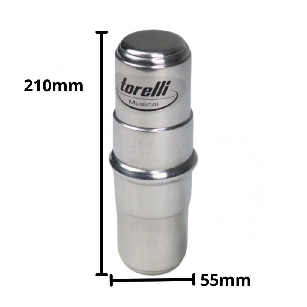 Ganza Chocalho Maraca Alumínio Profissional Polido Ganzá 210 X 55 Mm Torelli Tg551