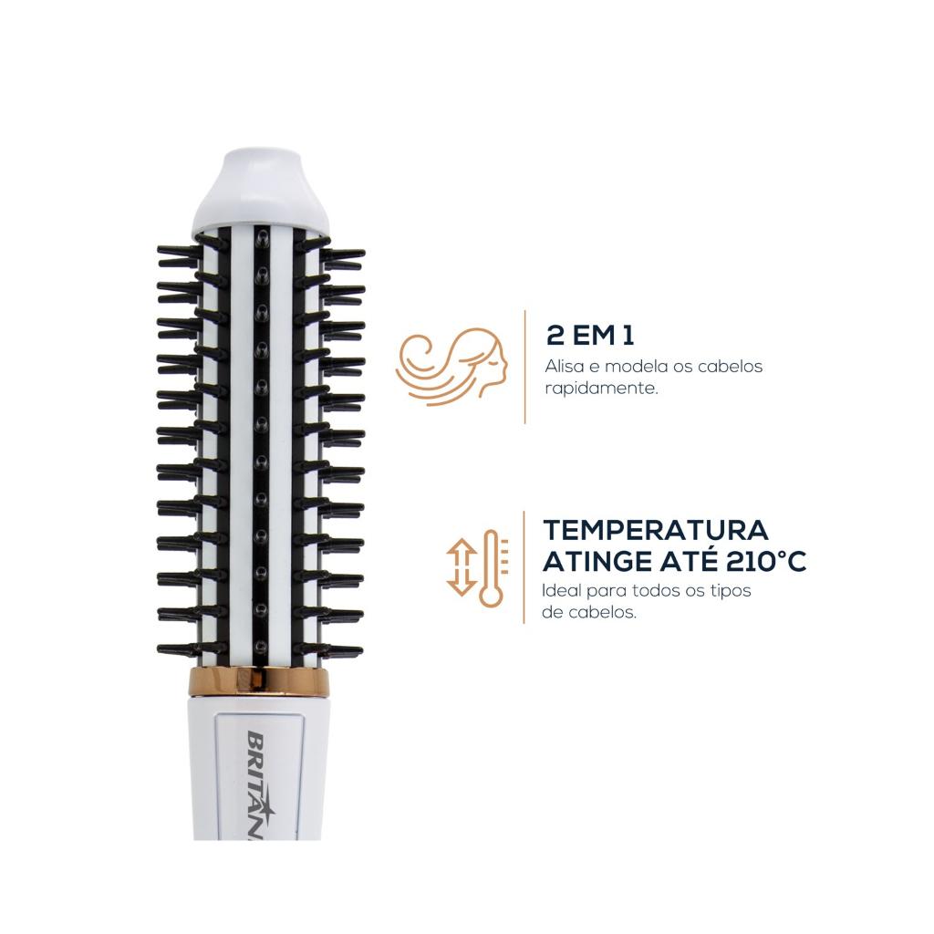 Escova Modeladora 2 Em 1 Bec04 Bivolt Britânia