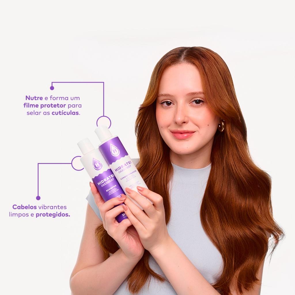 Shampoo Oakberry Hidratei 250ml Revitaliza Protege Cor Dos Fios Cabelos Coloridos Brilho