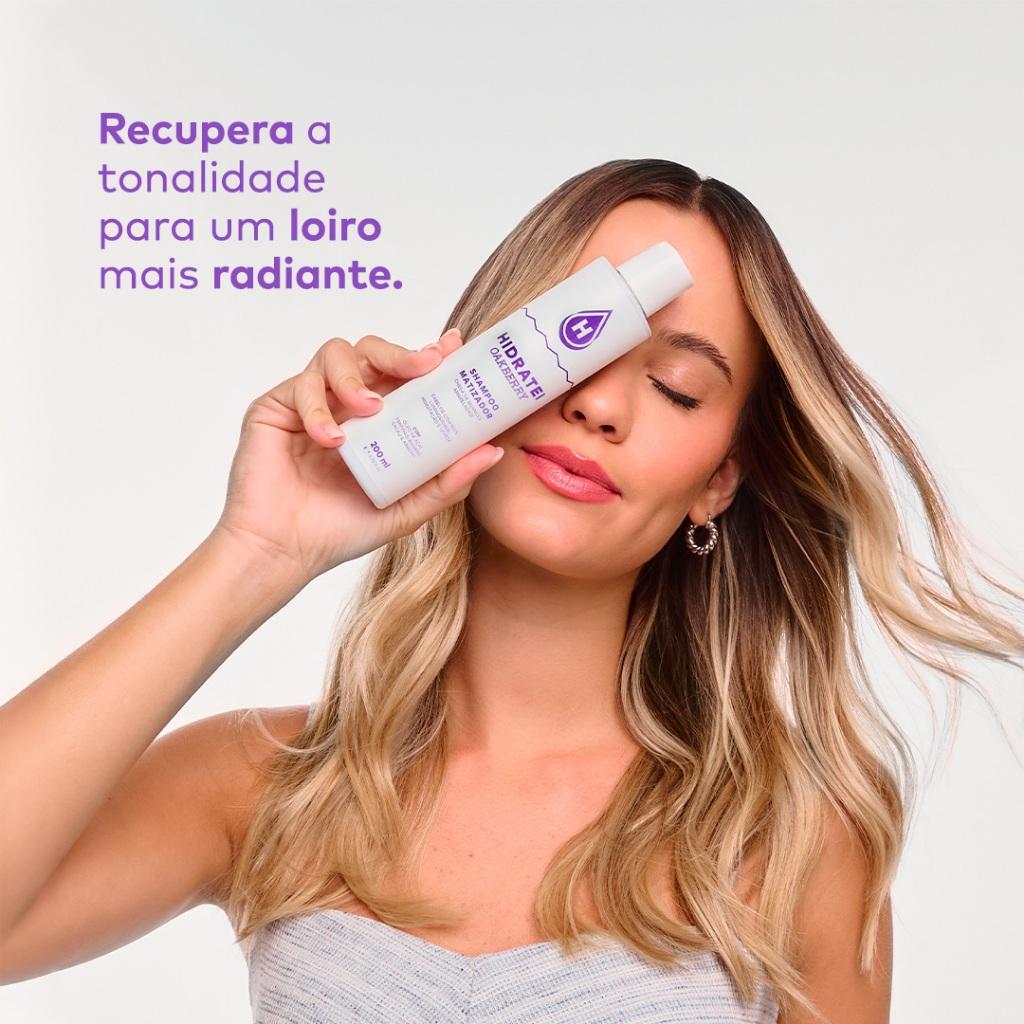 Shampoo Matizador Oakberry Hidratei 200ml Para Cabelos Descoloridos