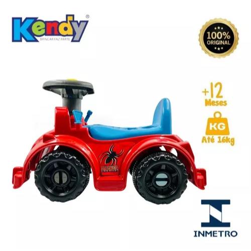 Quadriciclo Motoca Andador Menino Vermelho Aranha Grande - Queen Shop