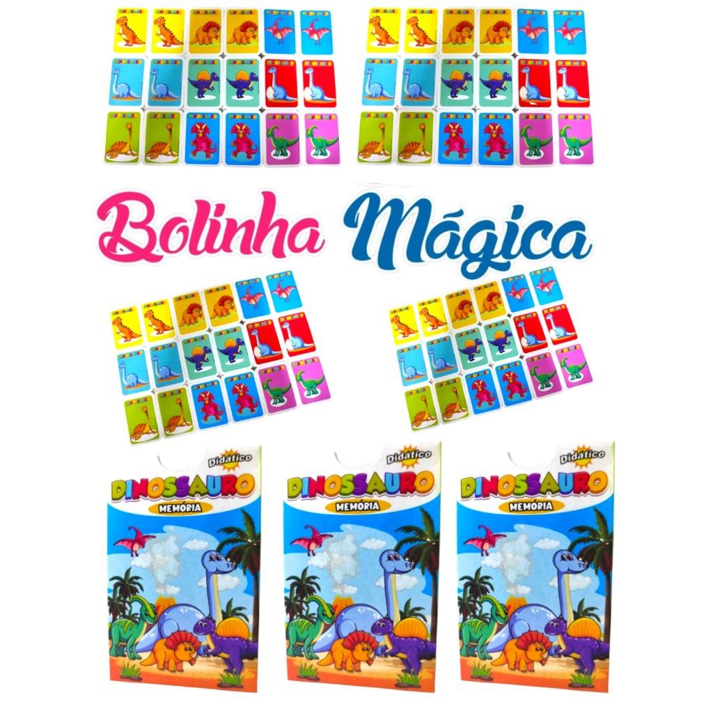Kit 5 Jogo Da Memoria Dinossauros Infantil P/Kit Festa Lembrancinha Aniversario Prenda Quermesse