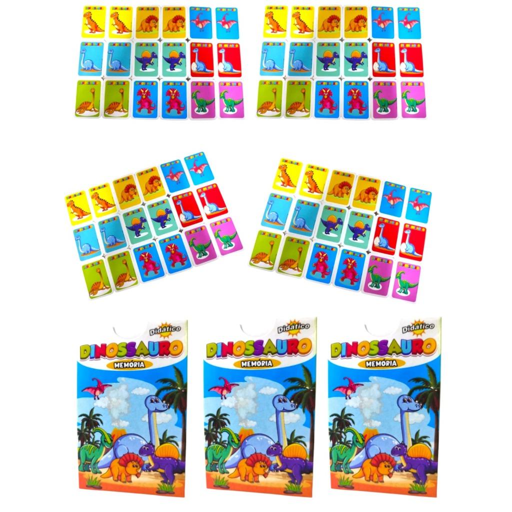 Kit 20 Jogo Da Memoria Dinossauros Infantil P/Kit Festa Lembrancinha Aniversario Prenda Quermesse