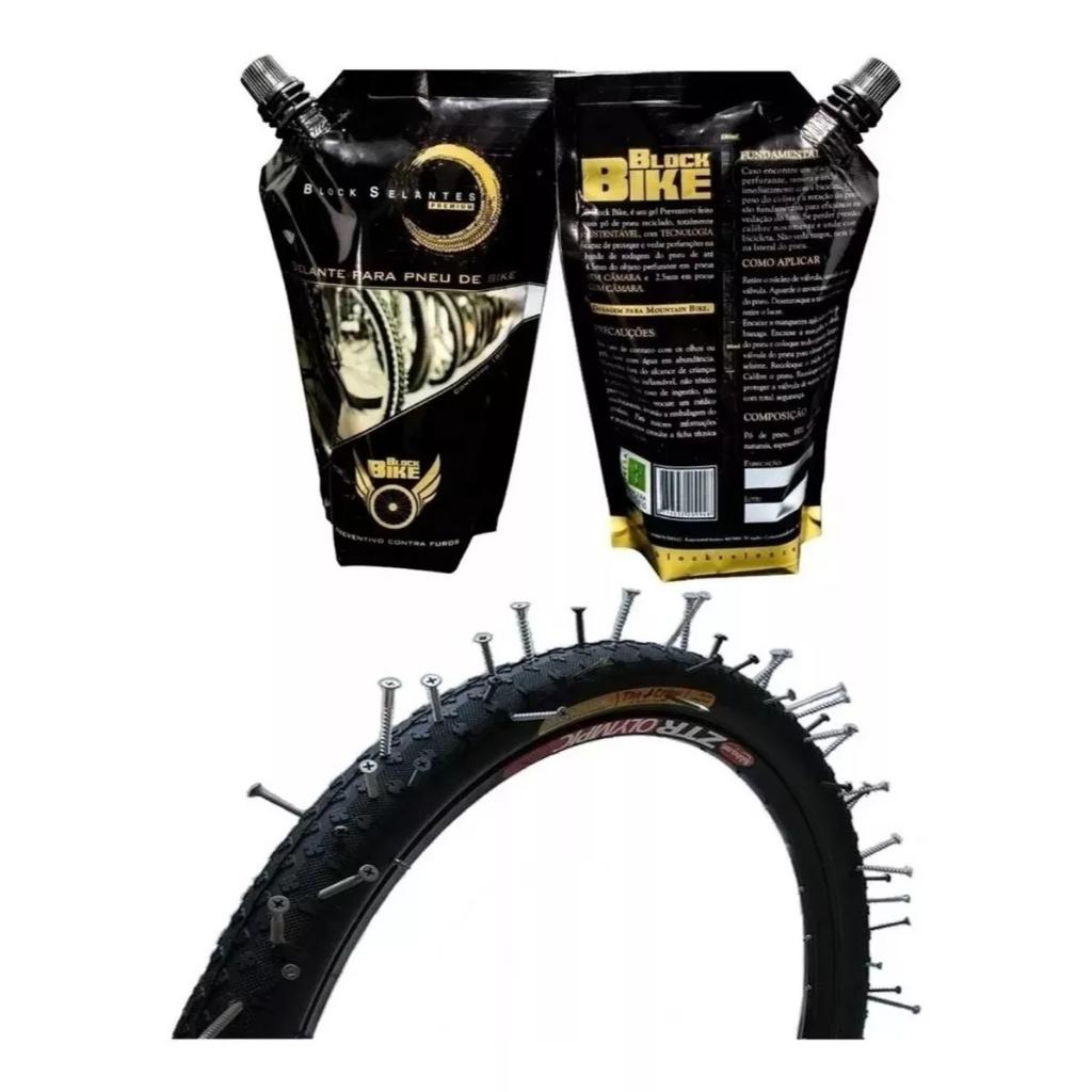 Selante Para Pneu De Bike/Mountain Bike/Bicicleta 180 Ml 2 Frasco - Pneu Furado Nunca Mais