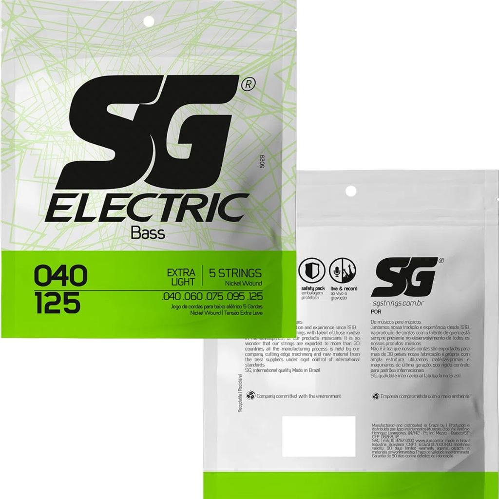 Encordoamento Para Baixo 5 Cordas Sg 0.040 0.125 Extra Light