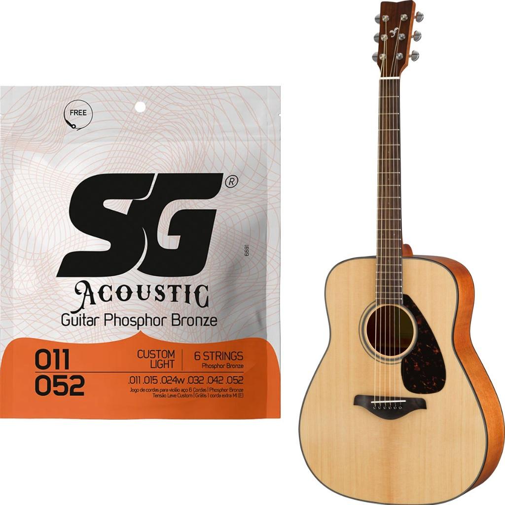 Encordoamento Sg 011 Phosphor Bronze Para Violão Aço - Custom Light