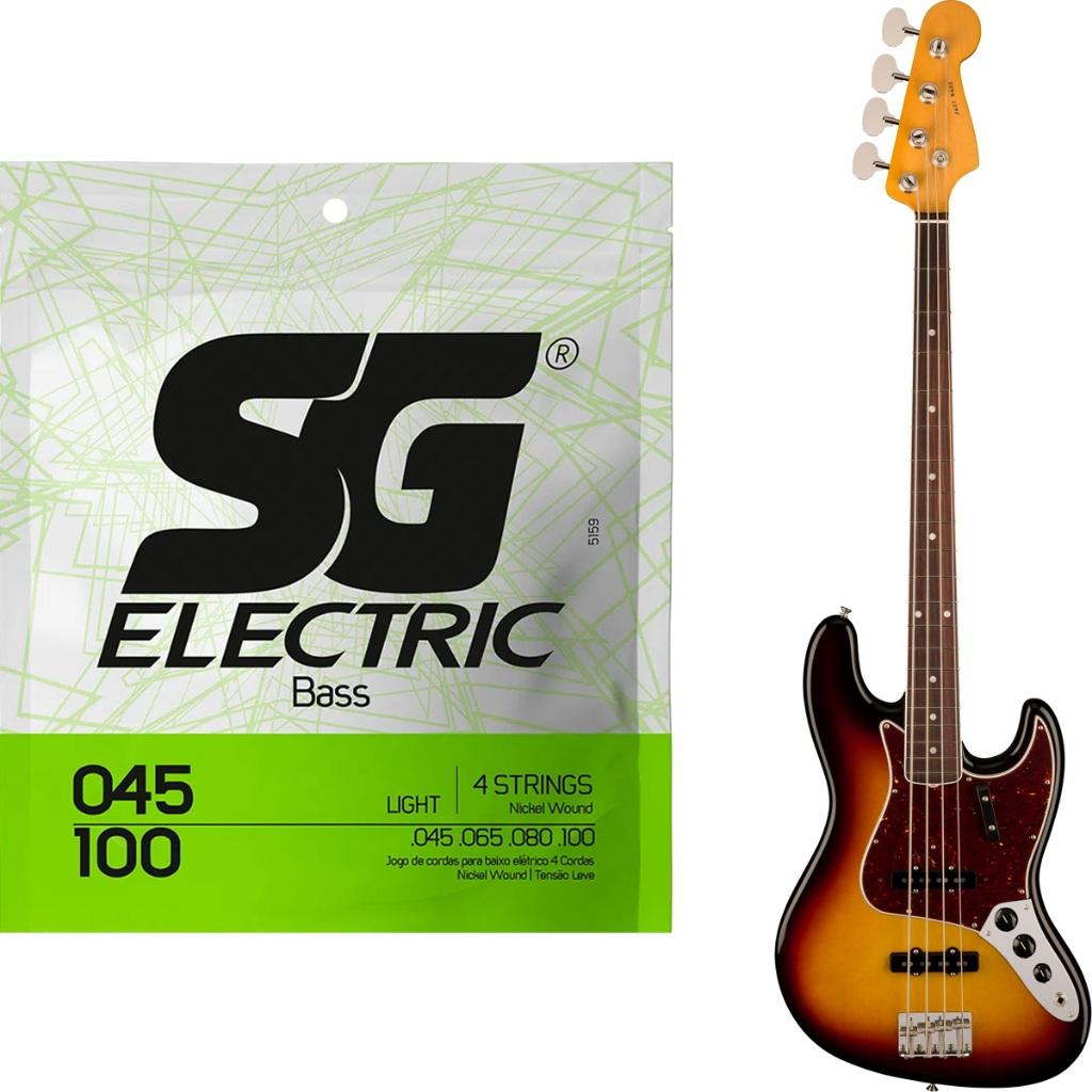 Encordoamento Para Baixo 4 Cordas Sg 0.045 0.100 Extra Light