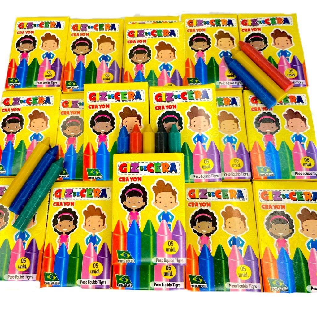 25 Cx Massinha De Modelar + 25 Mini Giz+ 50 Cortador Molde Forminha Kit Festa Lembrancinha Infantil