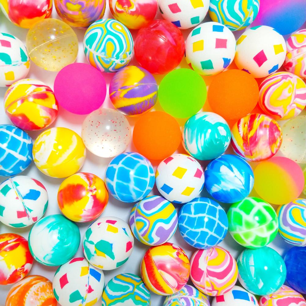 Bolinha Pula 27mm Colorida Pacote Com 10 Bolinhas Para Maquina De Venda Vending Machine