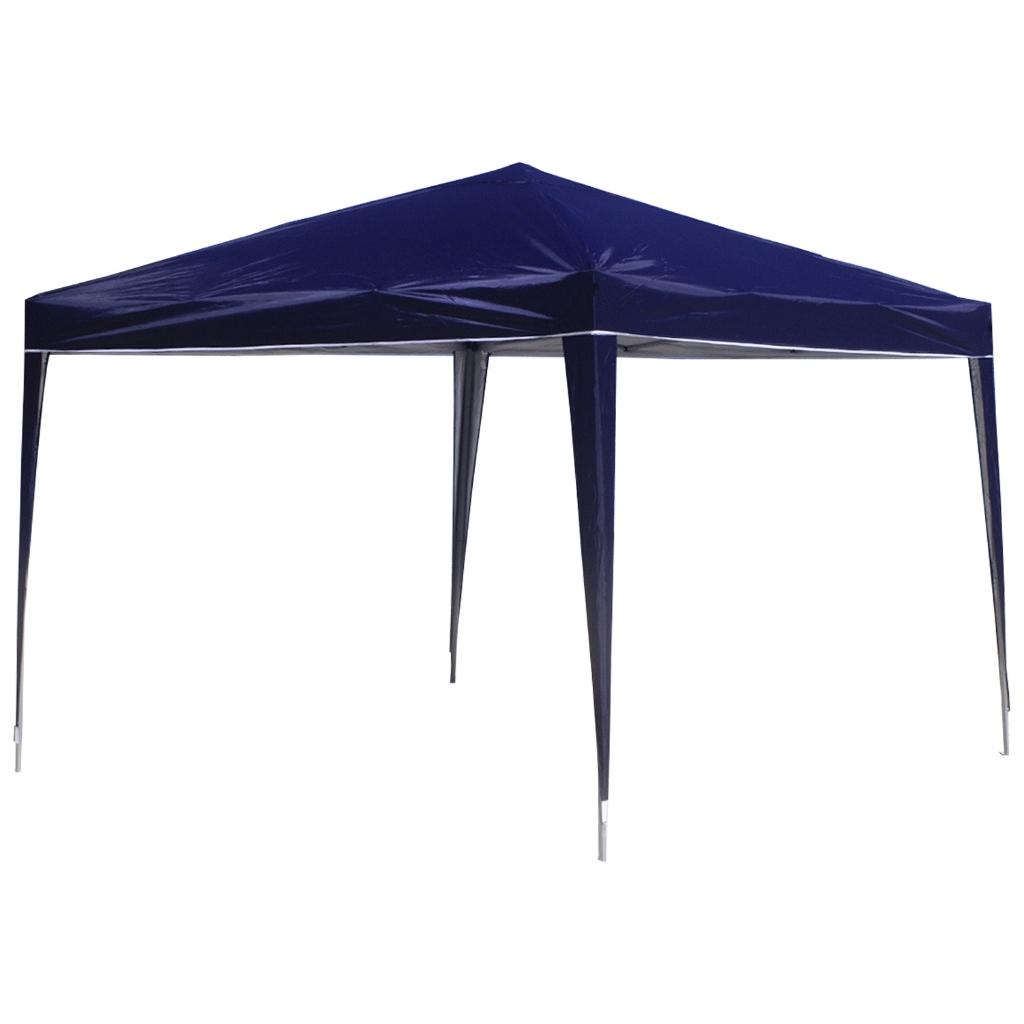 Tenda Gazebo Dobrável Barraca Sanfonada 3 X 3 M Azul Resistente Praia + Sacola Transporte
