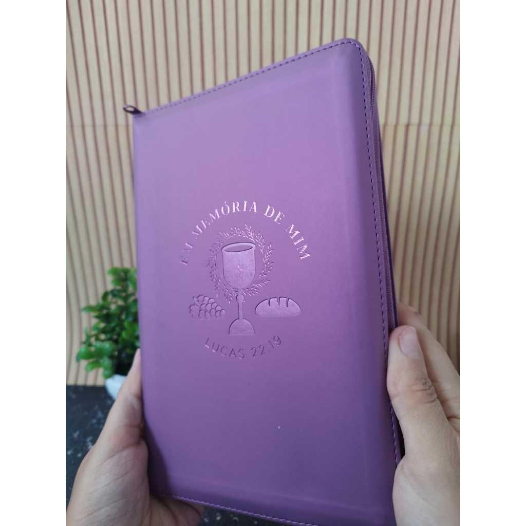 Bíblia Sagrada Nvi Leitura Perfeita Zíper Couro Soft Roxo