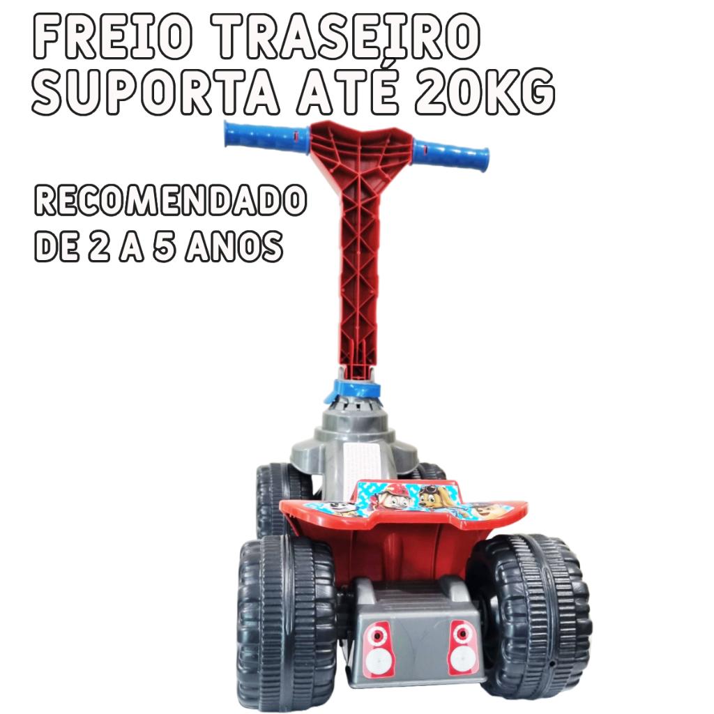 Patinete Infantil 4 Rodas Menino - 2 A 5 Anos - 64cm Altura - Dobrável - Inmetro Queen Shop