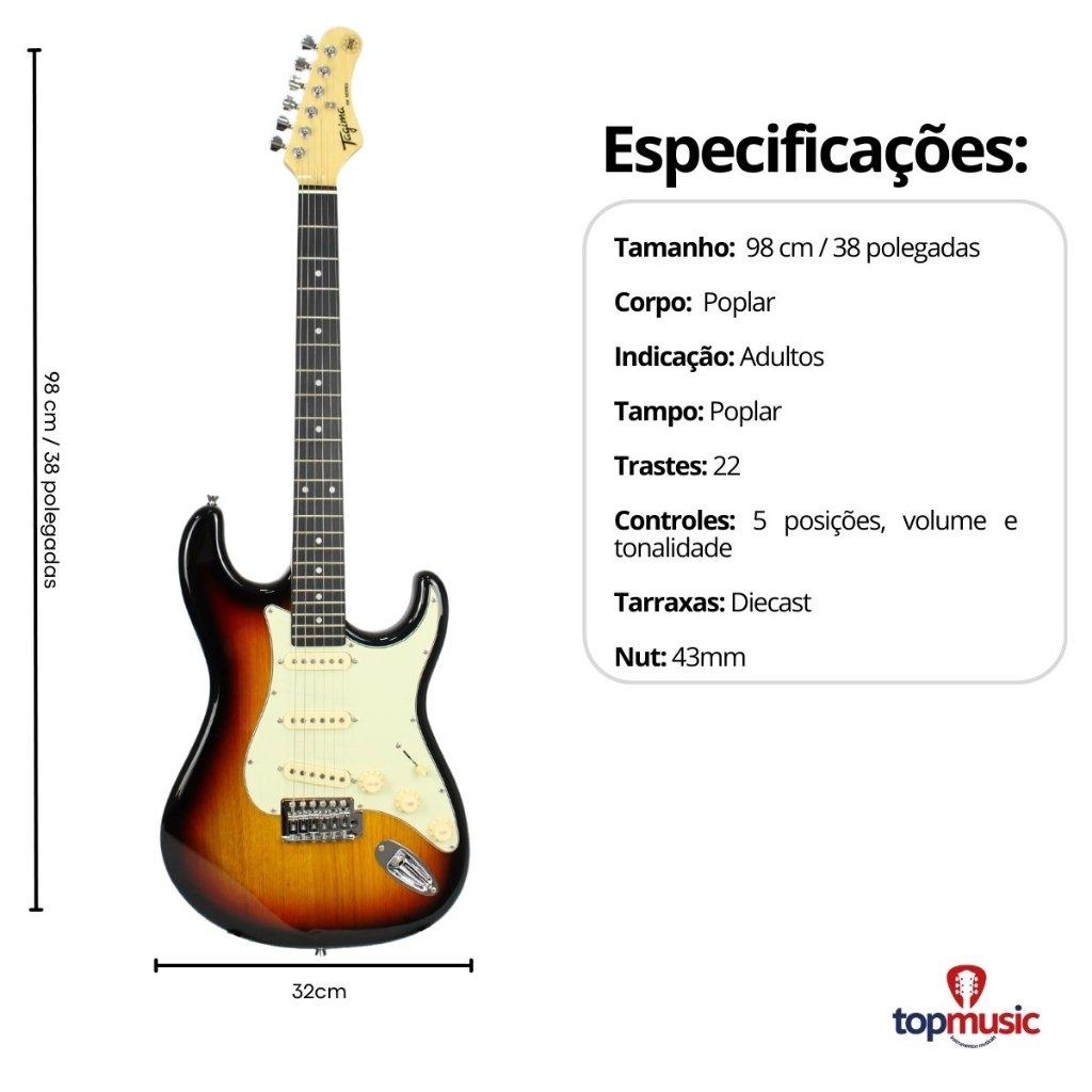 Kit Guitarra Tagima Tg500 Stratocaster Tw + Acessórios