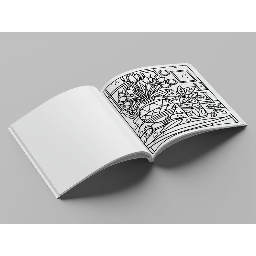 Cute Comfy - Coloring Book For Adults