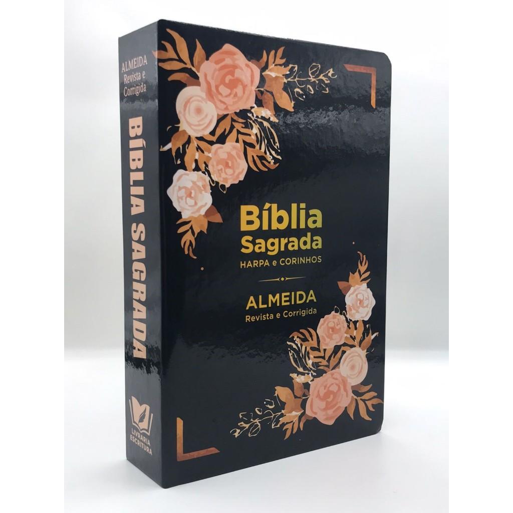 Kit 2 Bíblias Sagrada Tamanho Grande Capa Dura Com Harpa Palavras De Jesus Em Vermelho (kit 40)