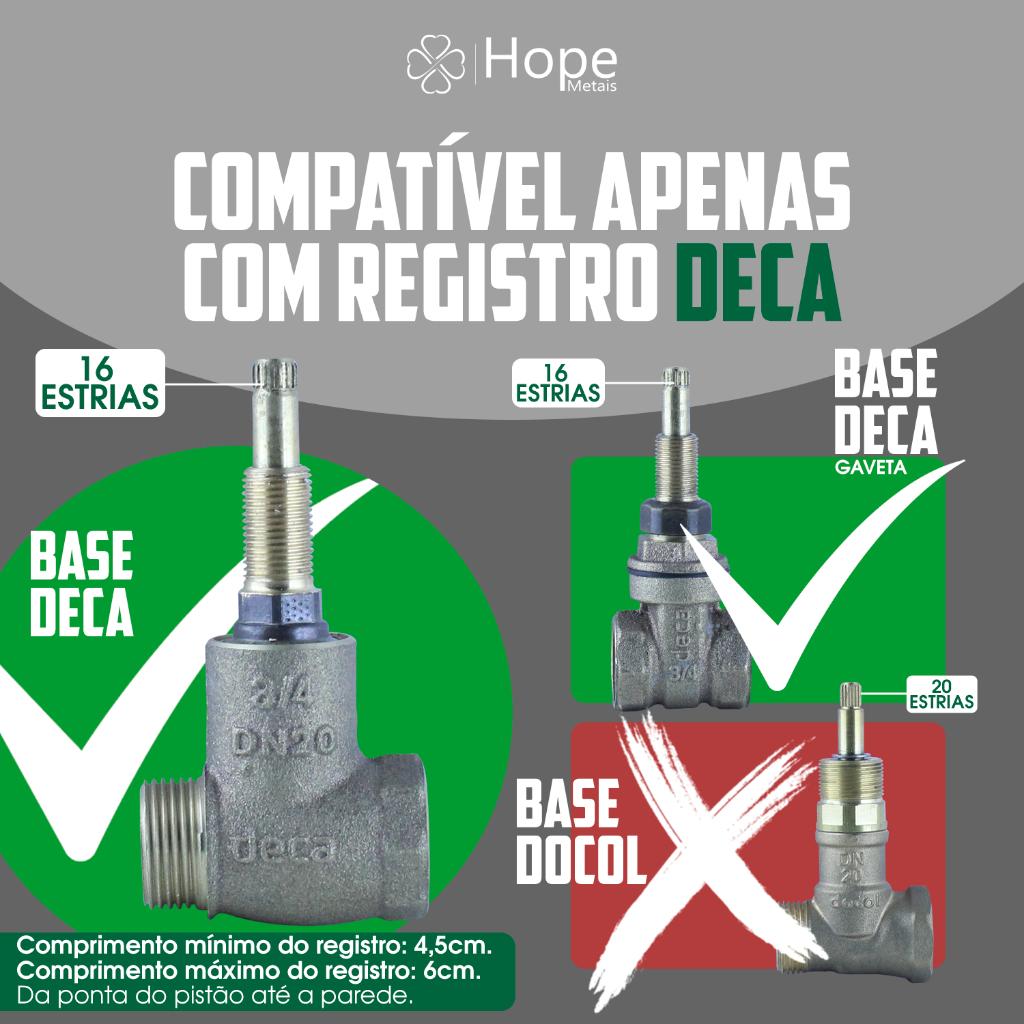 Acabamento Registro Banheiro 1/2 3/4 Padrão 16 Estrias Preto Metal