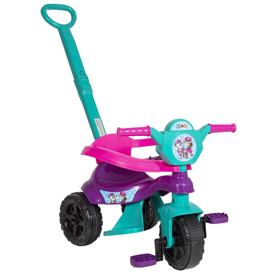 Triciclo Motoca Velotrol Menina 1 Ano - Certificado Inmetro Com Pedal Proteção Inmetro - Queen Shop